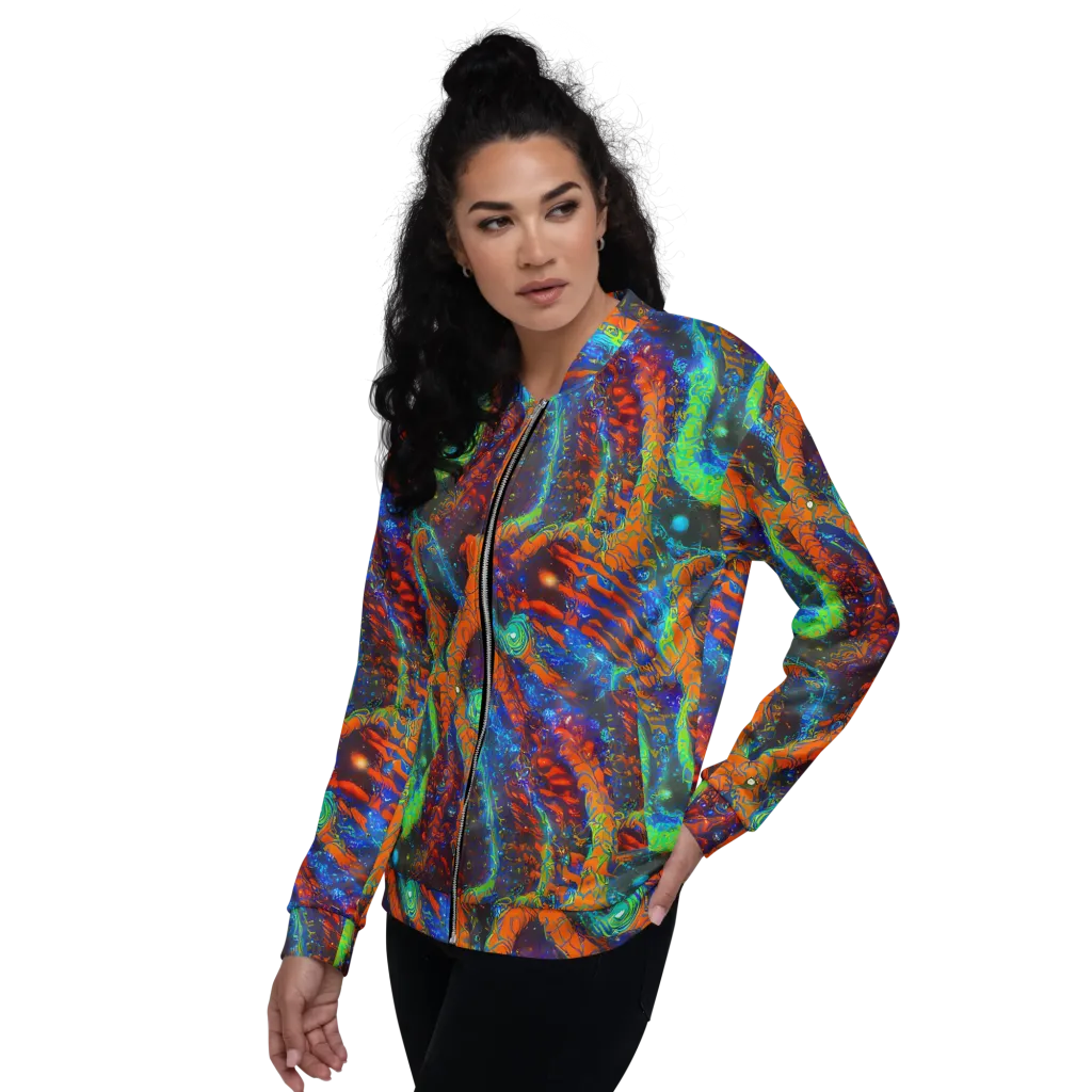 Flame Galaxy on Bomber Jacket — Left