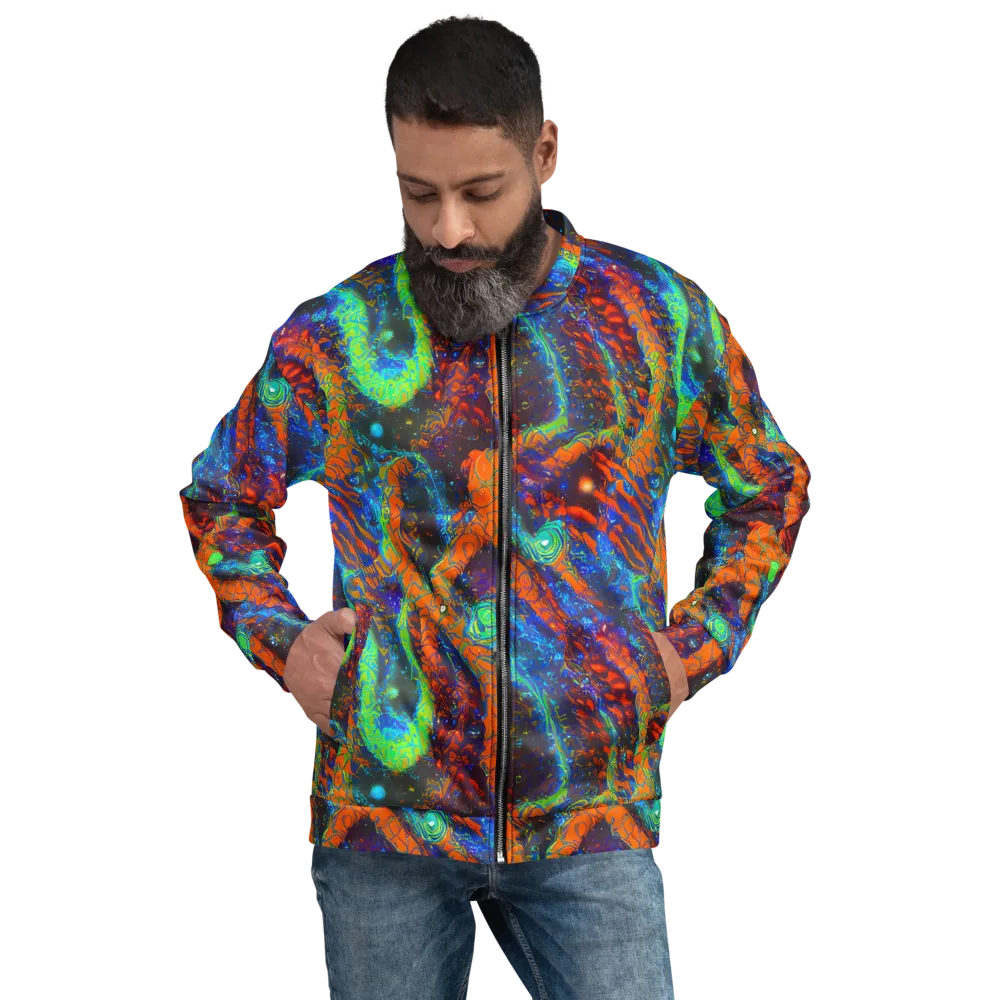 Flame Galaxy on Bomber Jacket — Front