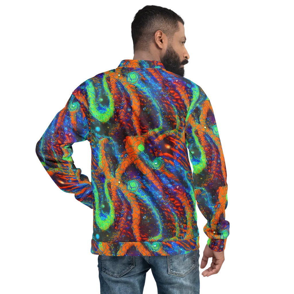 Flame Galaxy on Bomber Jacket — Back