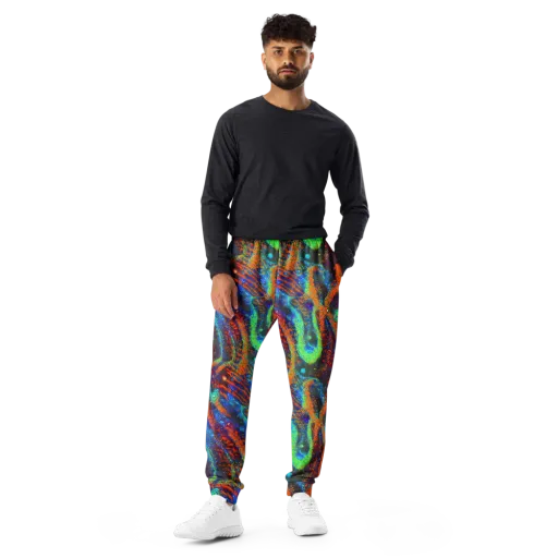 Flame Galaxy on a Men's Joggers