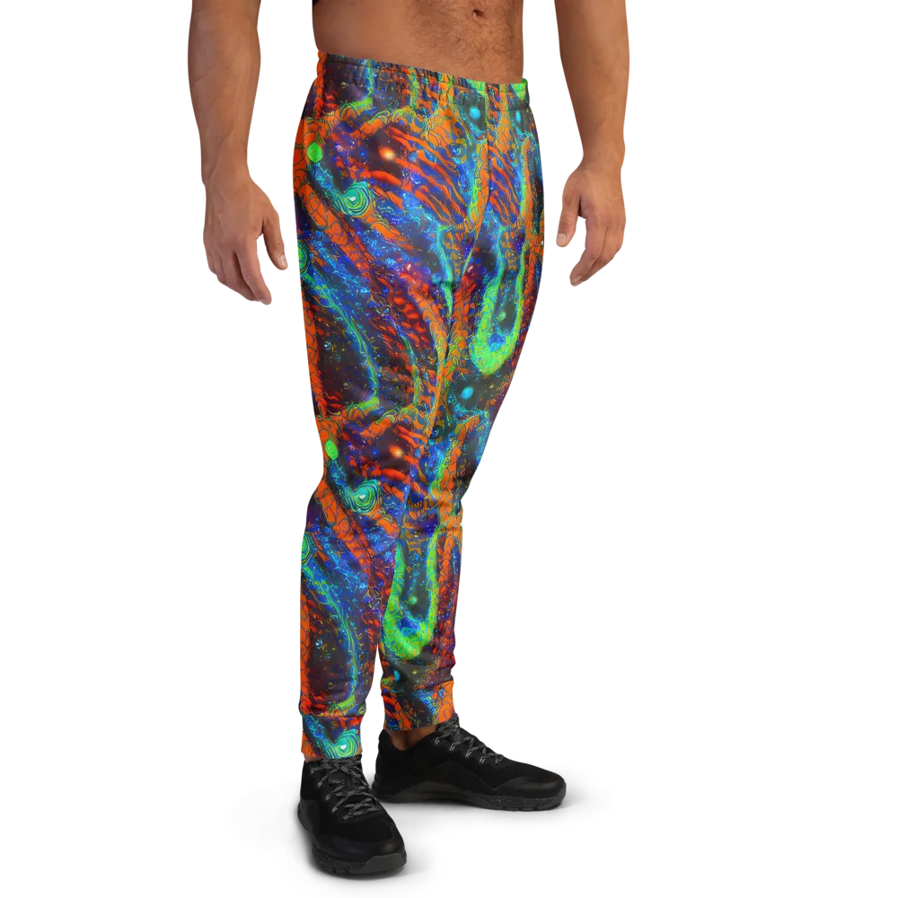Flame Galaxy on Men's Joggers — Right