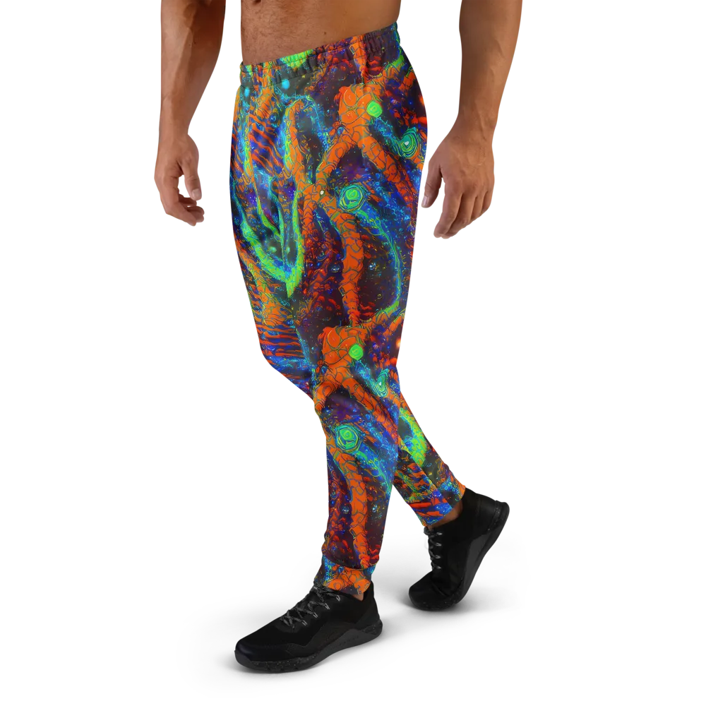 Flame Galaxy on Men's Joggers — Left