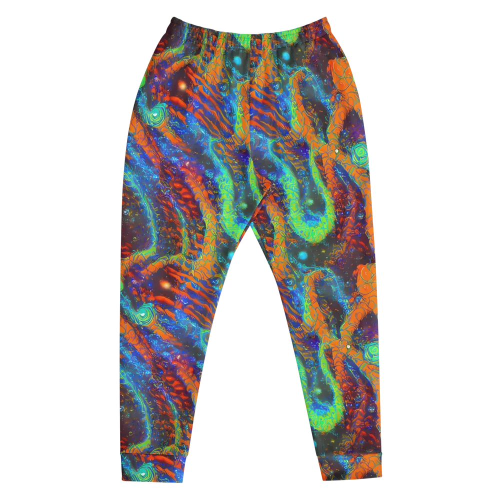 Flame Galaxy on Men's Joggers — Front