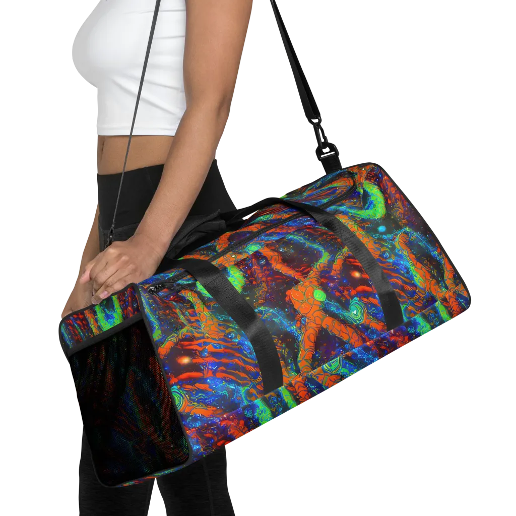 Flame Galaxy on Duffle Bag — Front