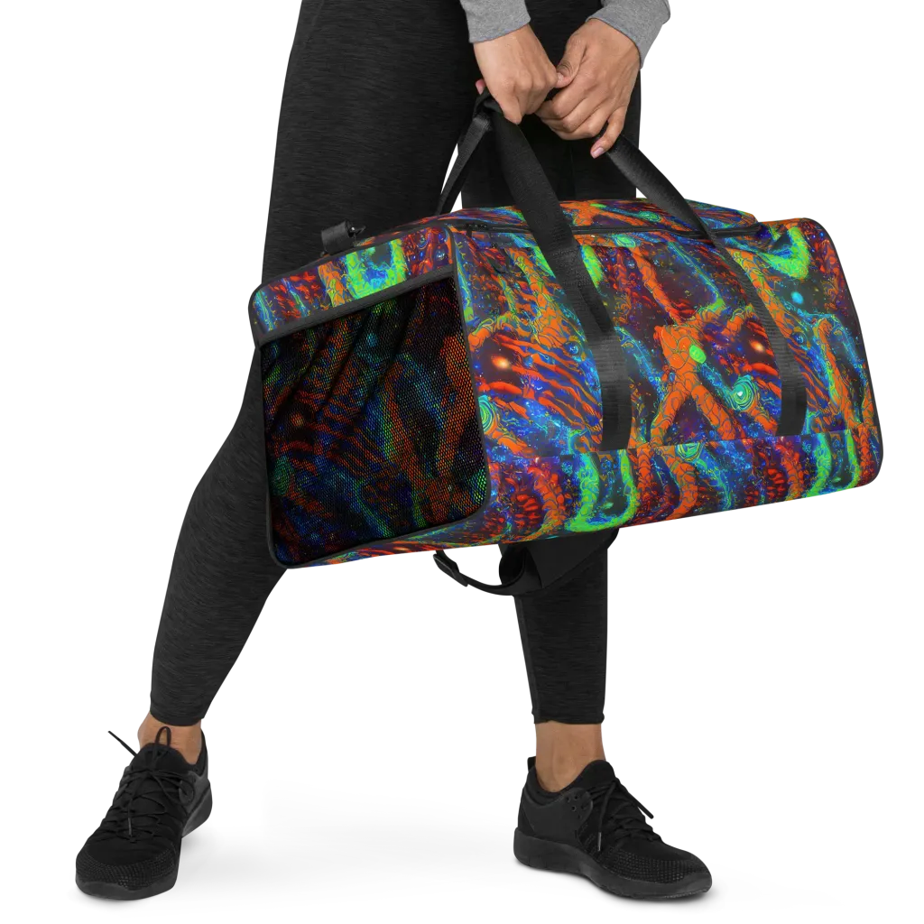 Flame Galaxy on Duffle Bag — Right Front