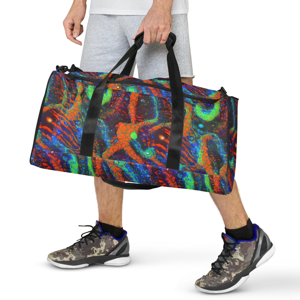 Flame Galaxy on Duffle Bag — Front