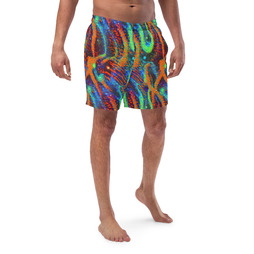 Flame Galaxy on Swim Trunks — Front
