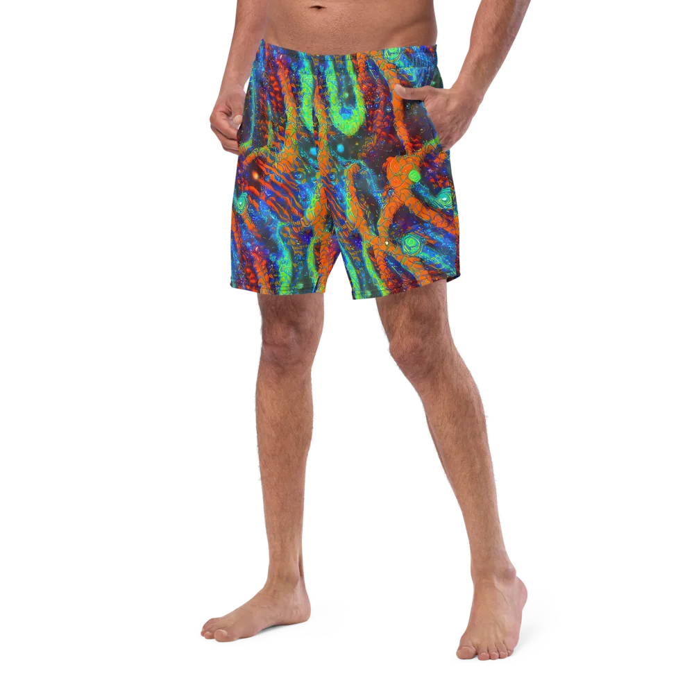 Flame Galaxy on Swim Trunks — Left Front