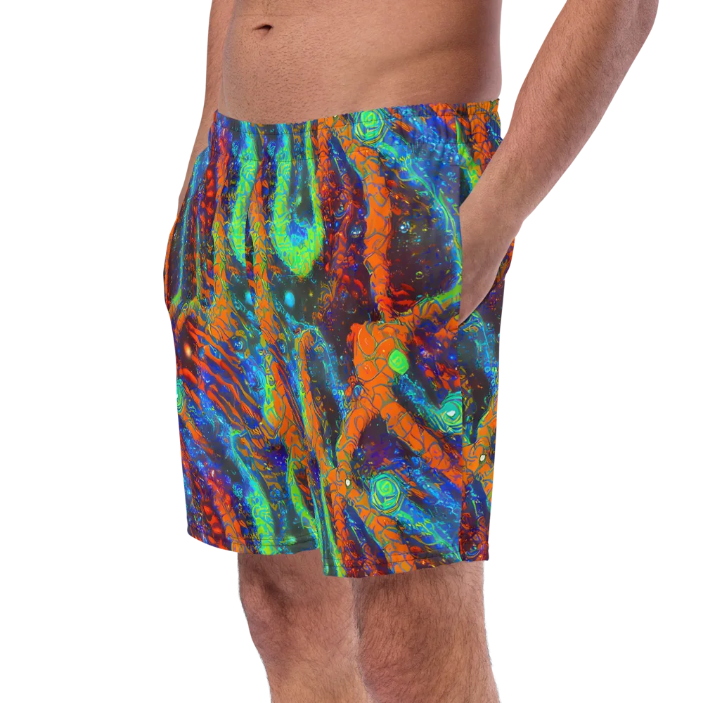Flame Galaxy on Swim Trunks — Left Front