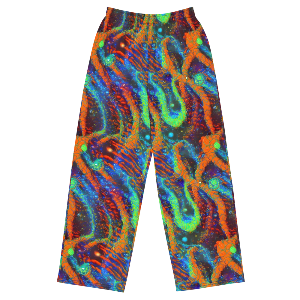 Flame Galaxy on Wide-Leg Pants — Front