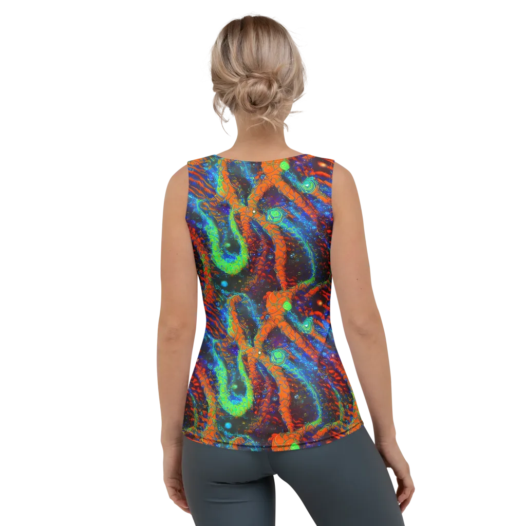 Flame Galaxy on Women's Tank Top — Back