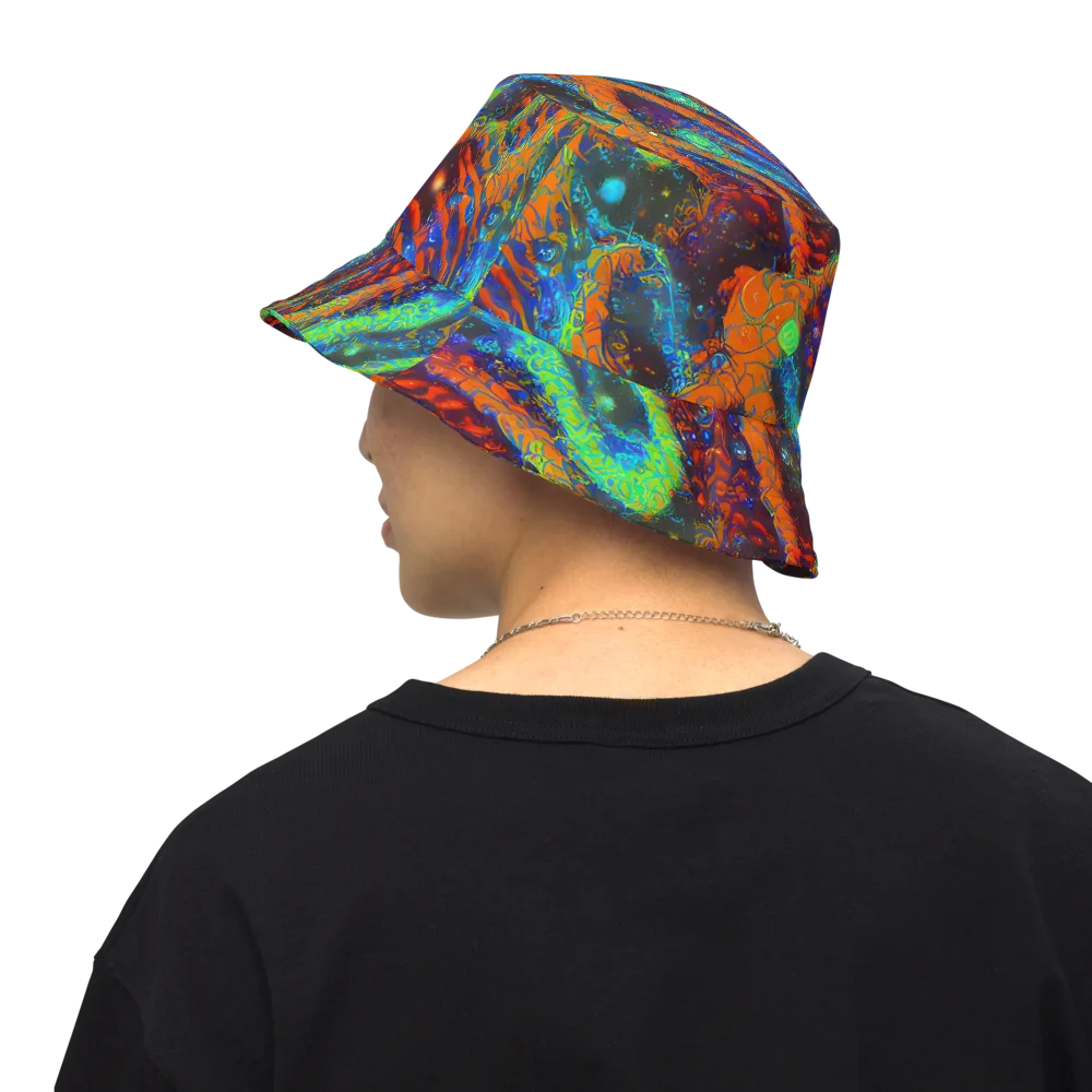 Flame Galaxy on Reversible Bucket Hat — Back Inside
