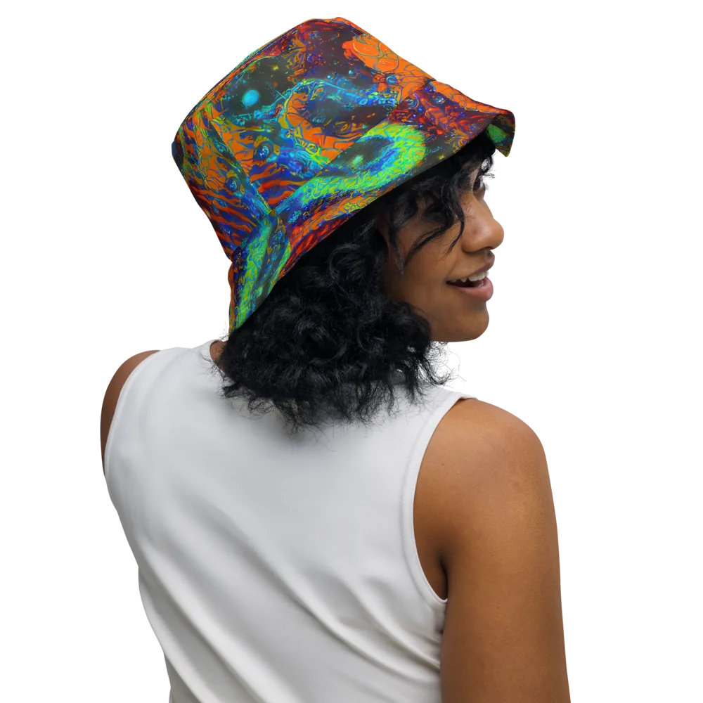 Flame Galaxy on Reversible Bucket Hat — Right Outside