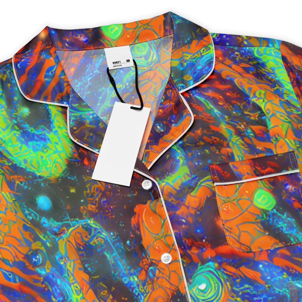 Flame Galaxy on Women's Short Sleeve Pajama Top — Product details