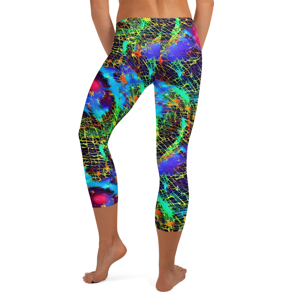 Hypercolor Collision on Capri Leggings — Back