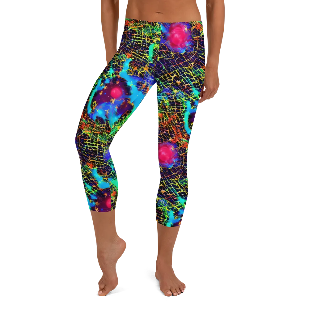 Hypercolor Collision on Capri Leggings — Front