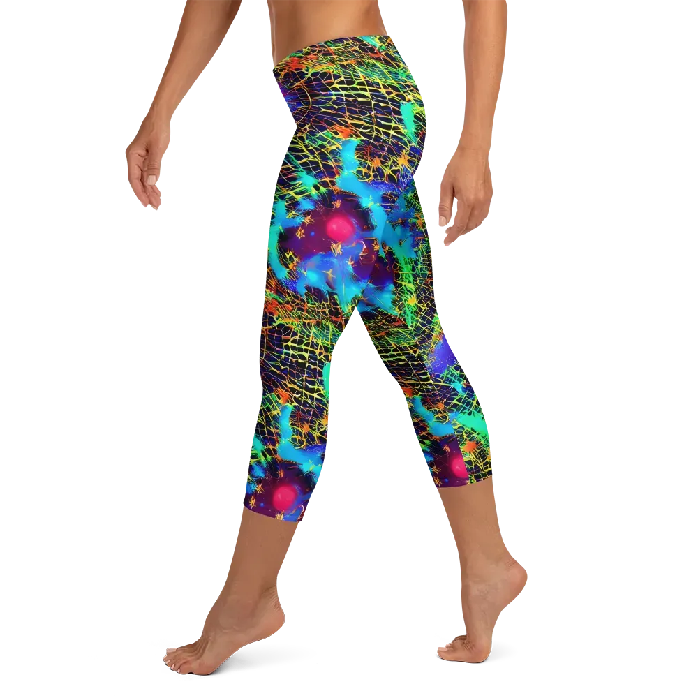 Hypercolor Collision on Capri Leggings — Left