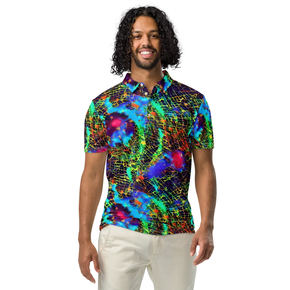 Hypercolor Collision on Men's Slim Fit Polo Shirt — Front