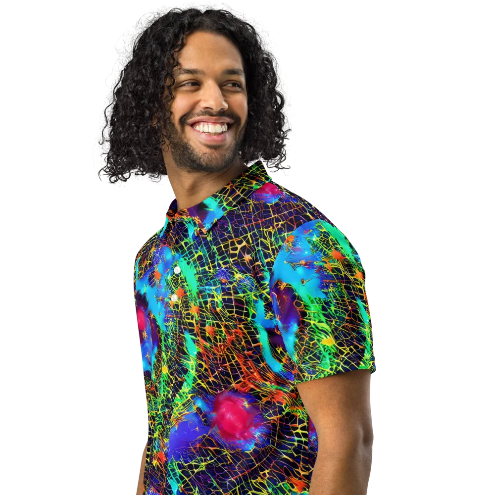 Hypercolor Collision on Men's Slim Fit Polo Shirt — Left Front
