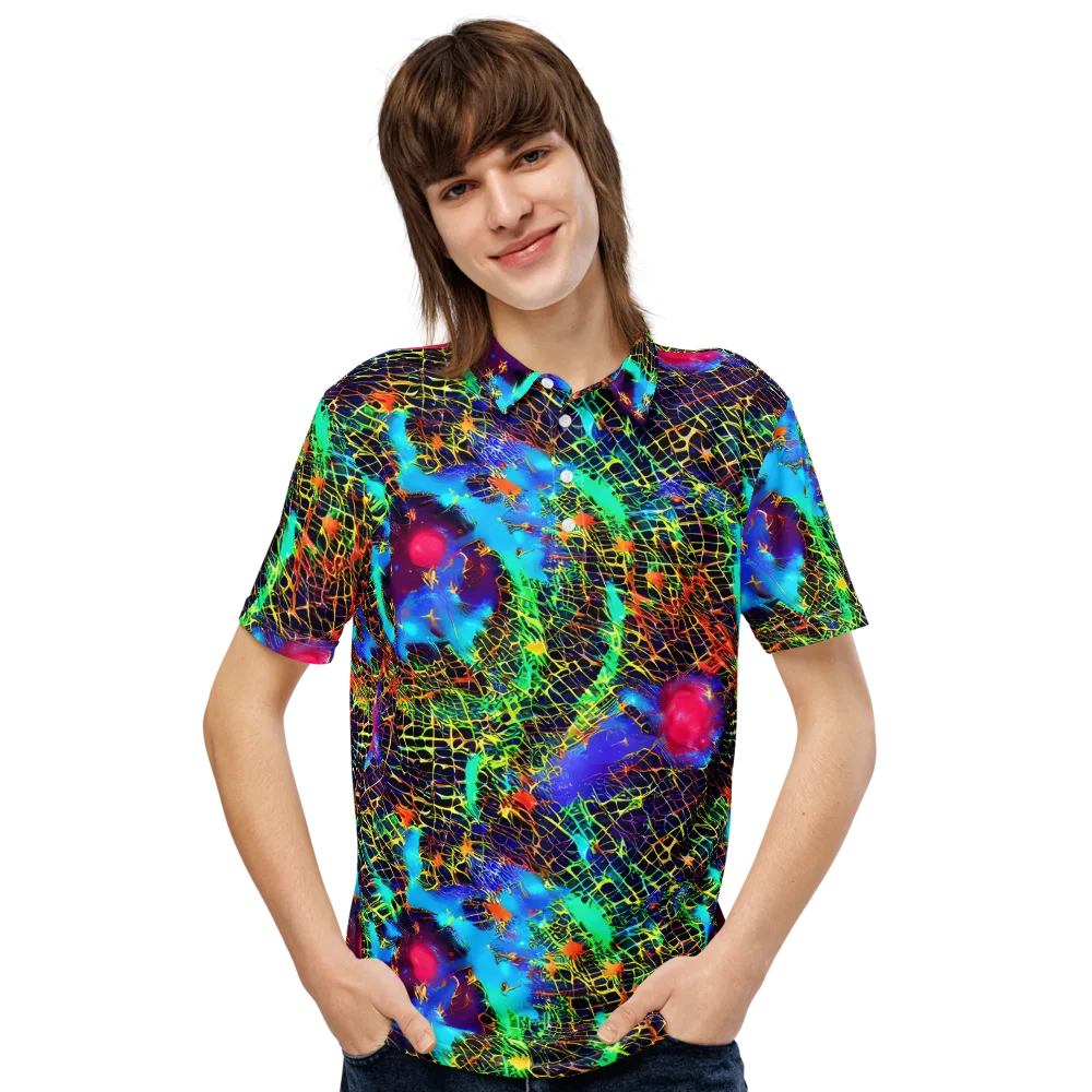 Hypercolor Collision on Men's Slim Fit Polo Shirt — Front