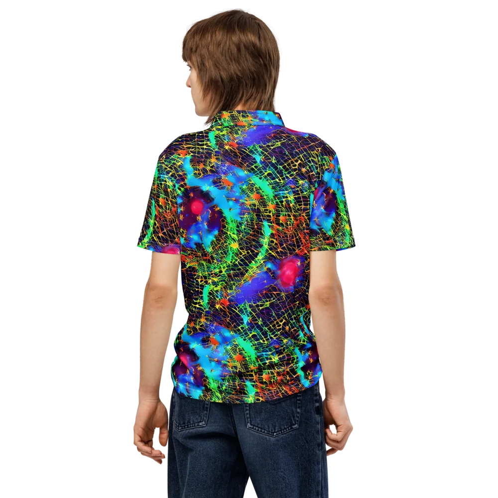 Hypercolor Collision on Men's Slim Fit Polo Shirt — Back