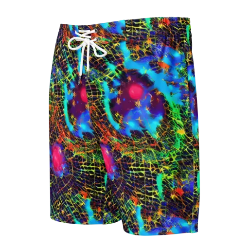 Hypercolor Collision on a Men's Board Shorts
