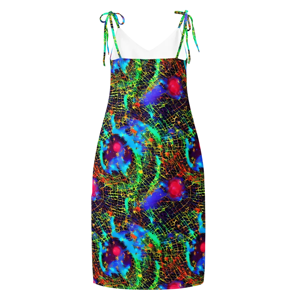 Hypercolor Collision on Slip Dress — Back