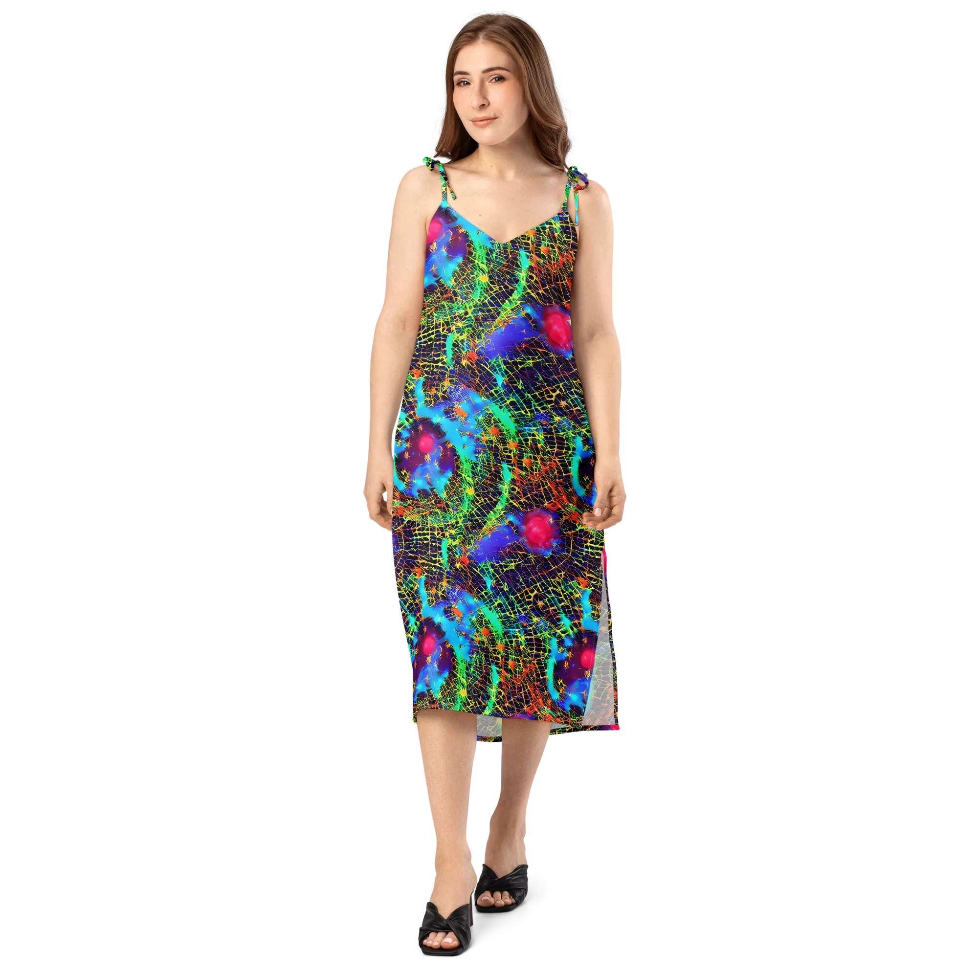 Hypercolor Collision on Slip Dress — Front