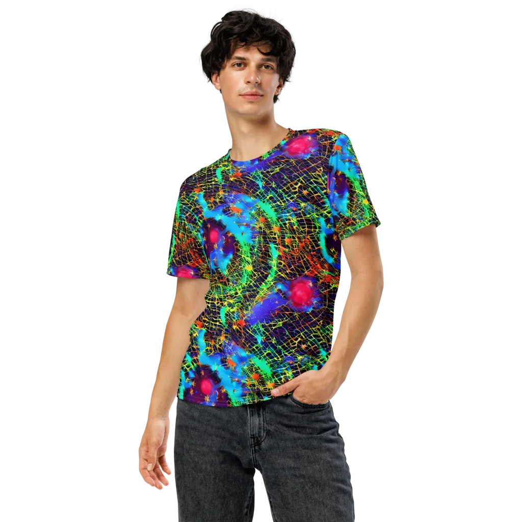 Hypercolor Collision on Men's Crew Neck T-Shirt — Front