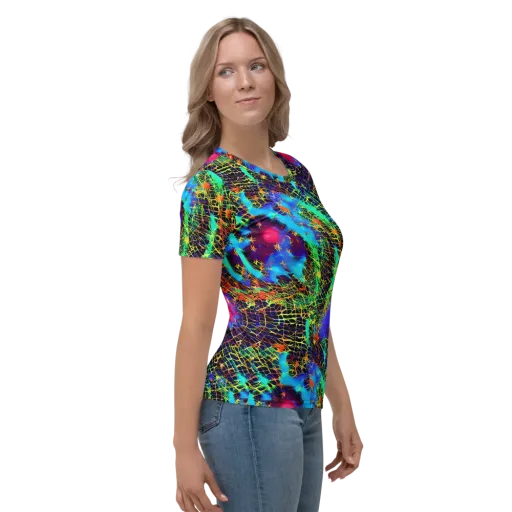 Hypercolor Collision on a Women's Crew Neck T-Shirt