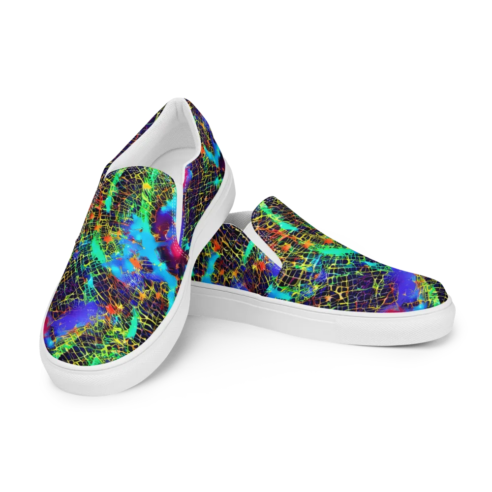 Hypercolor Collision on Men's Slip-On Canvas Shoes — Left Front