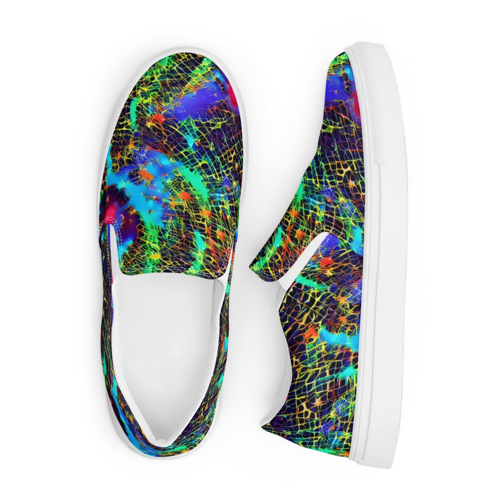 Hypercolor Collision on Men's Slip-On Canvas Shoes — Front