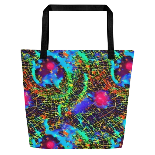 Hypercolor Collision on a Large Tote Bag W/ Pocket