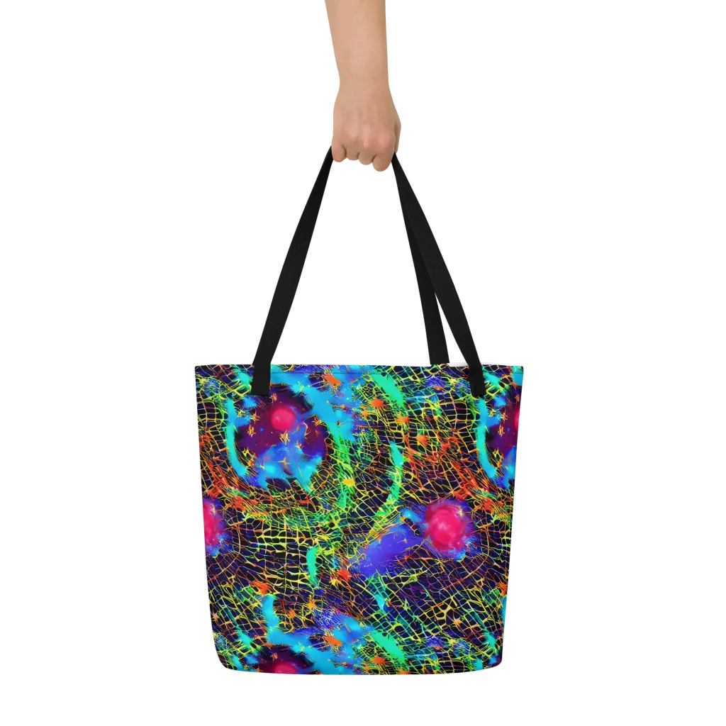 Hypercolor Collision on Large Tote Bag W/ Pocket — Front