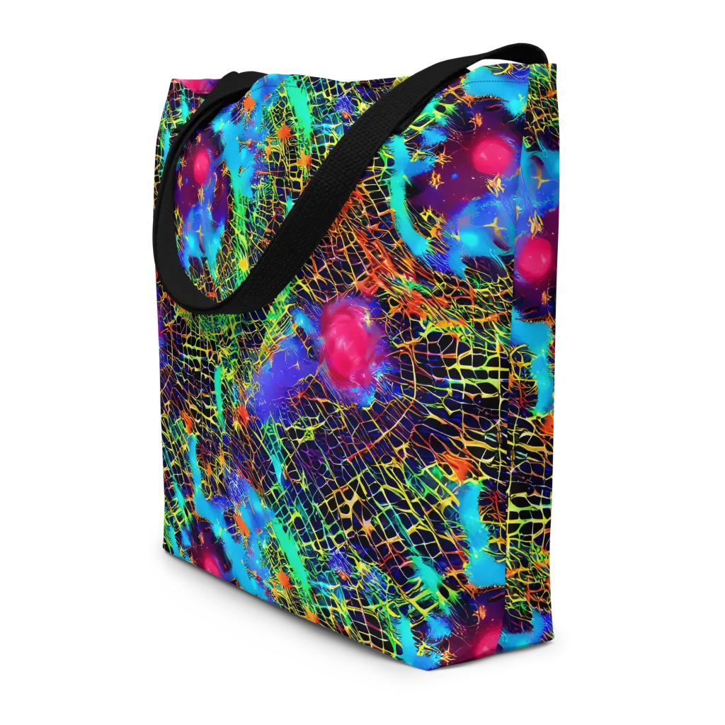 Hypercolor Collision on Large Tote Bag W/ Pocket — Front
