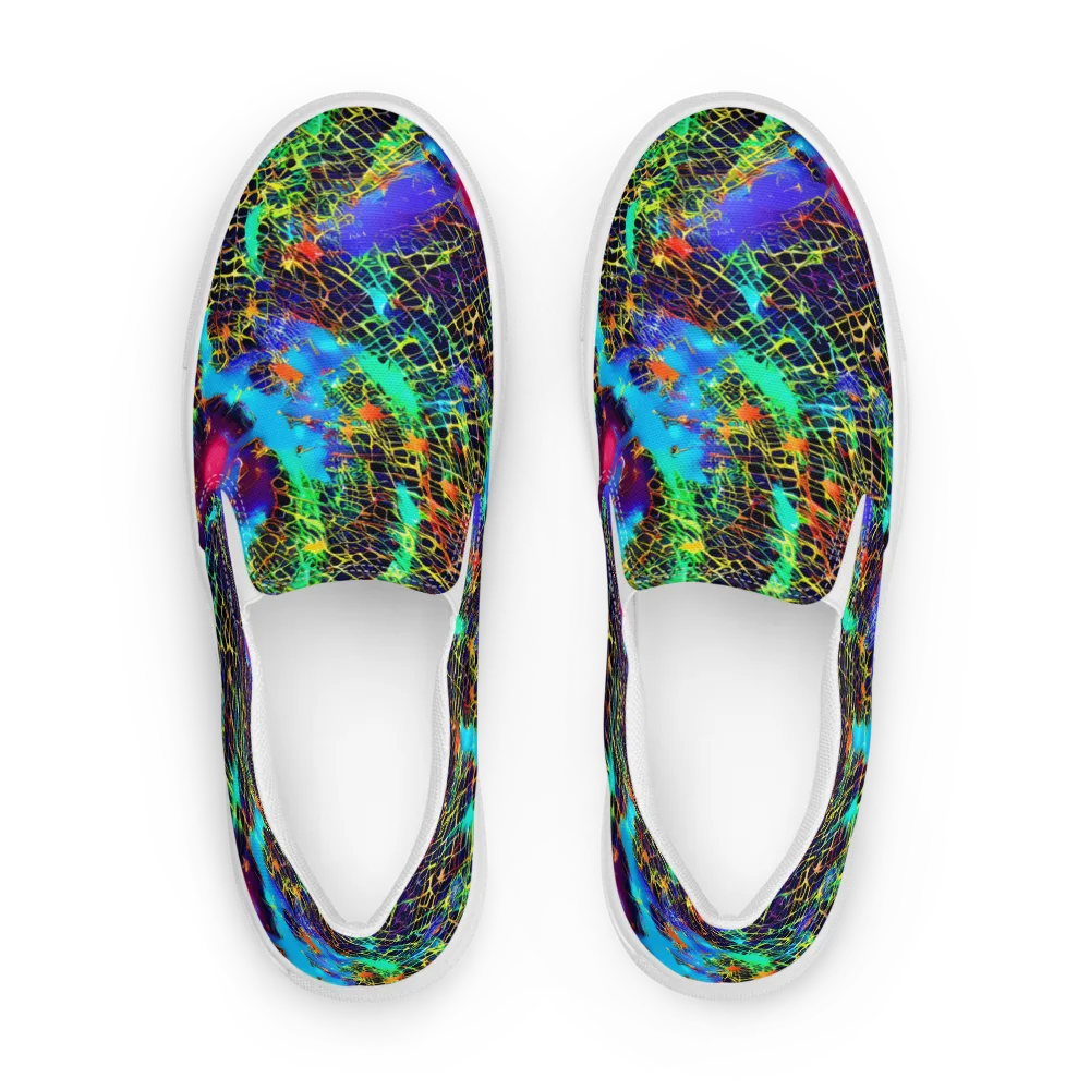 Hypercolor Collision on Women's Slip-On Canvas Shoes — Front