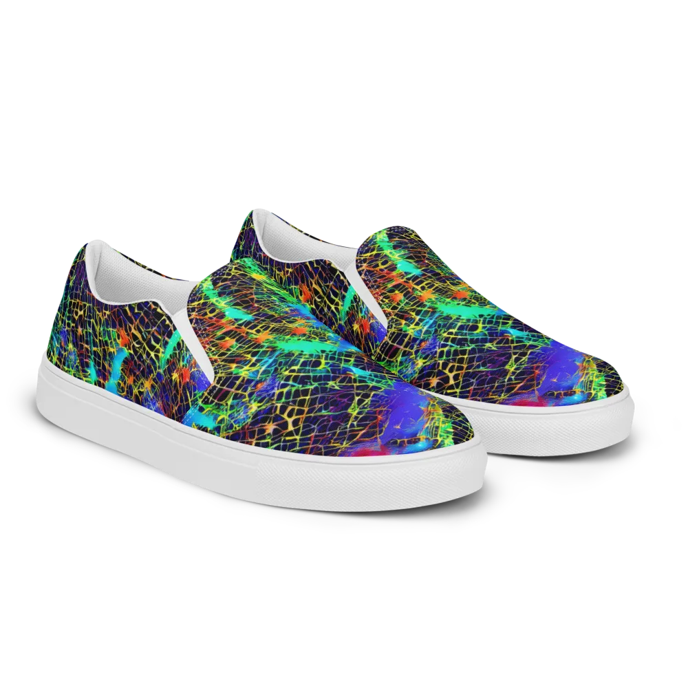 Hypercolor Collision on Women's Slip-On Canvas Shoes — Right Front