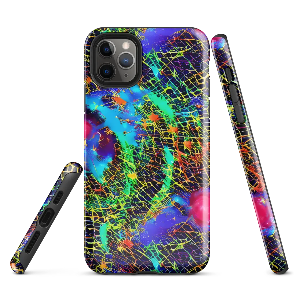 Hypercolor Collision on Tough Case for iPhone® — Front