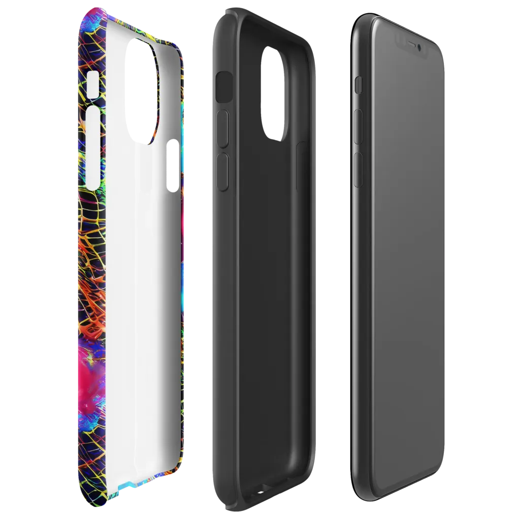 Hypercolor Collision on Tough Case for iPhone® — Right