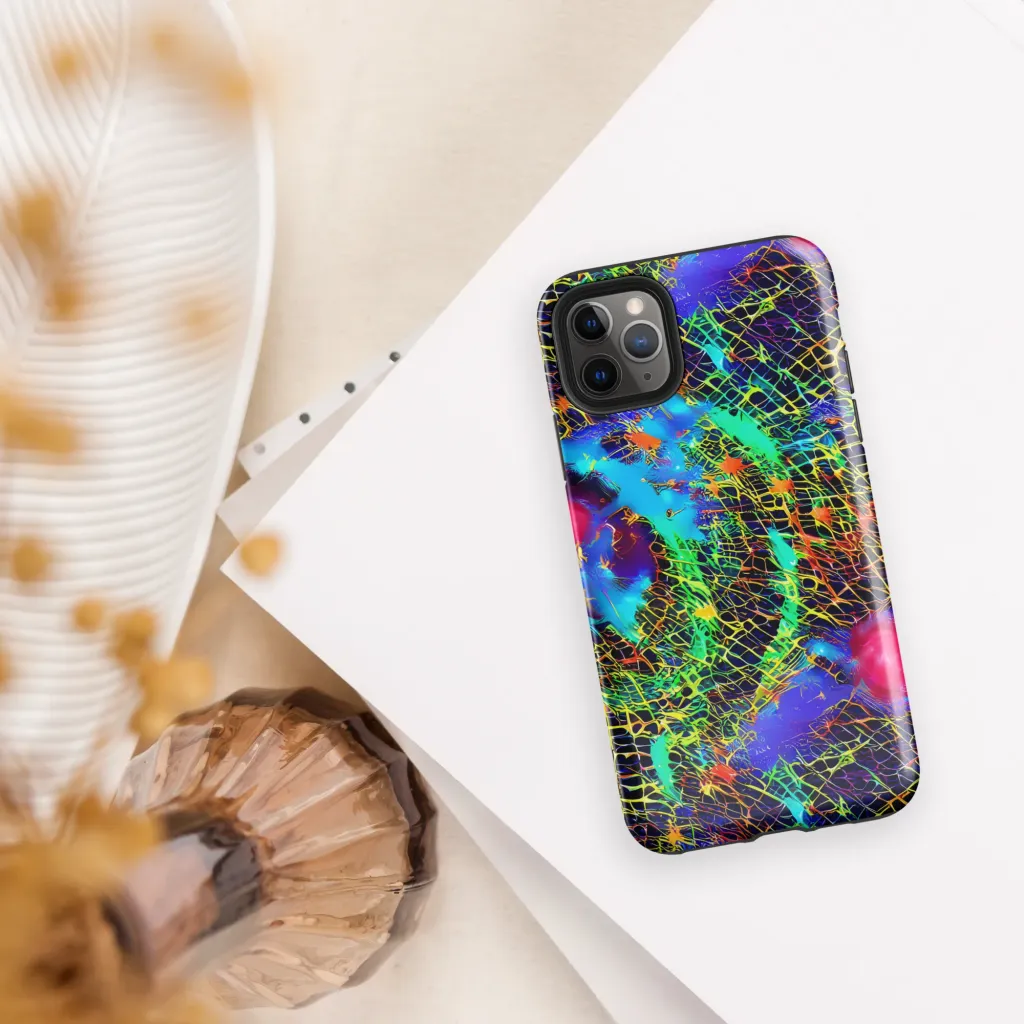 Hypercolor Collision on Tough Case for iPhone® — Front