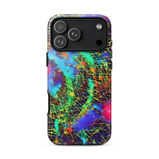 Hypercolor Collision on a Tough Case for iPhone®