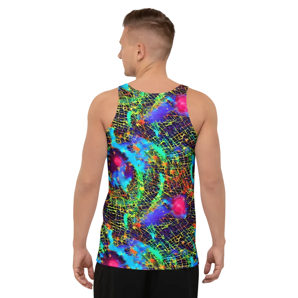 Hypercolor Collision on Men's Tank Top — Back