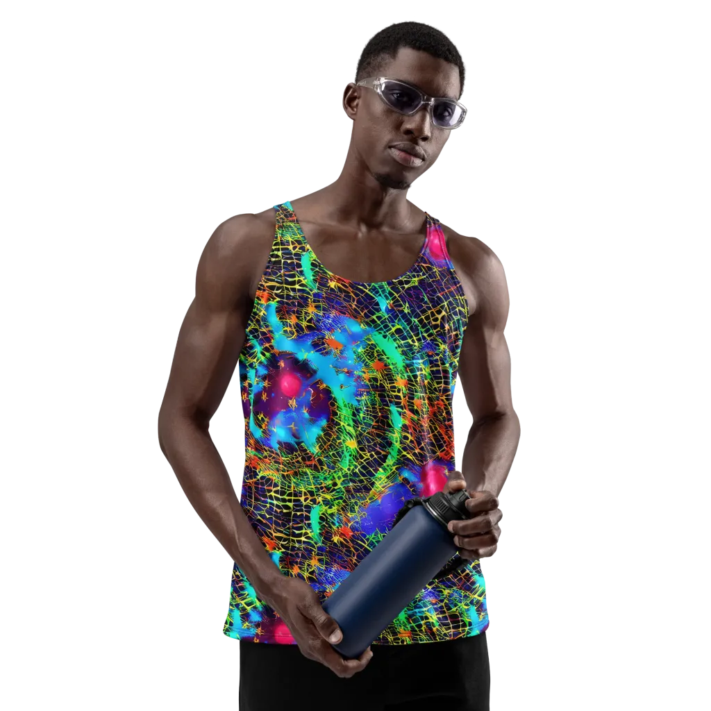 Hypercolor Collision on Men's Tank Top — Front