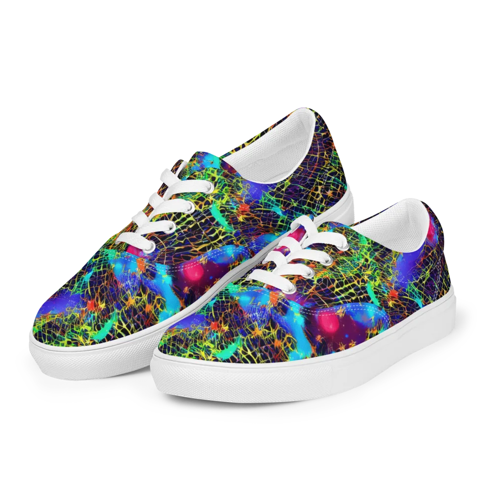 Hypercolor Collision on Men's Lace-Up Canvas Shoes — Left Front