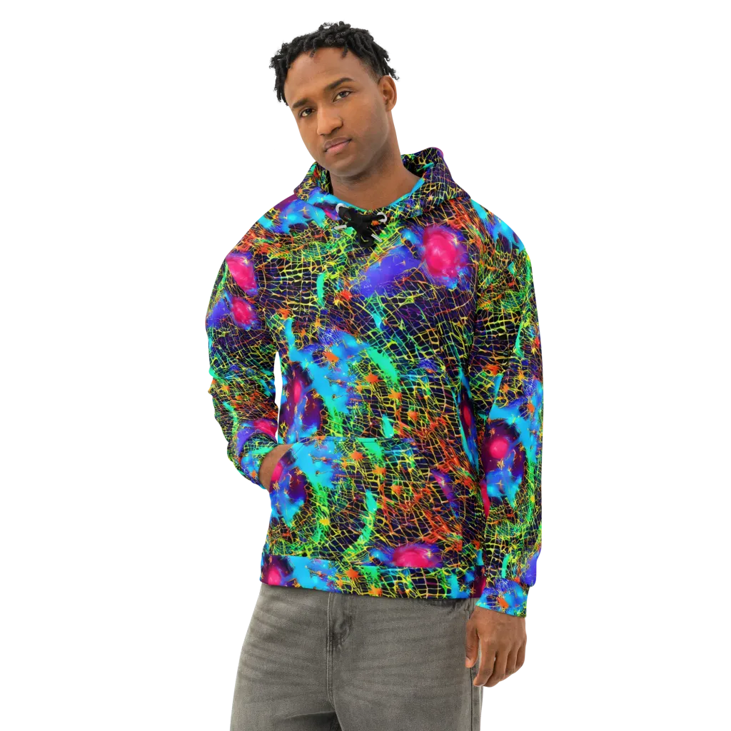 Hypercolor Collision on Cotton Hoodie — Left Front