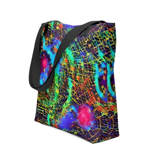 Hypercolor Collision on a Tote Bag