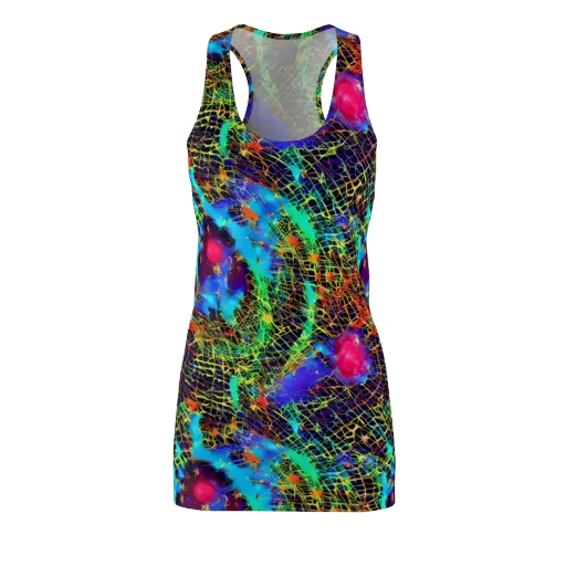Hypercolor Collision on a Racerback Dress