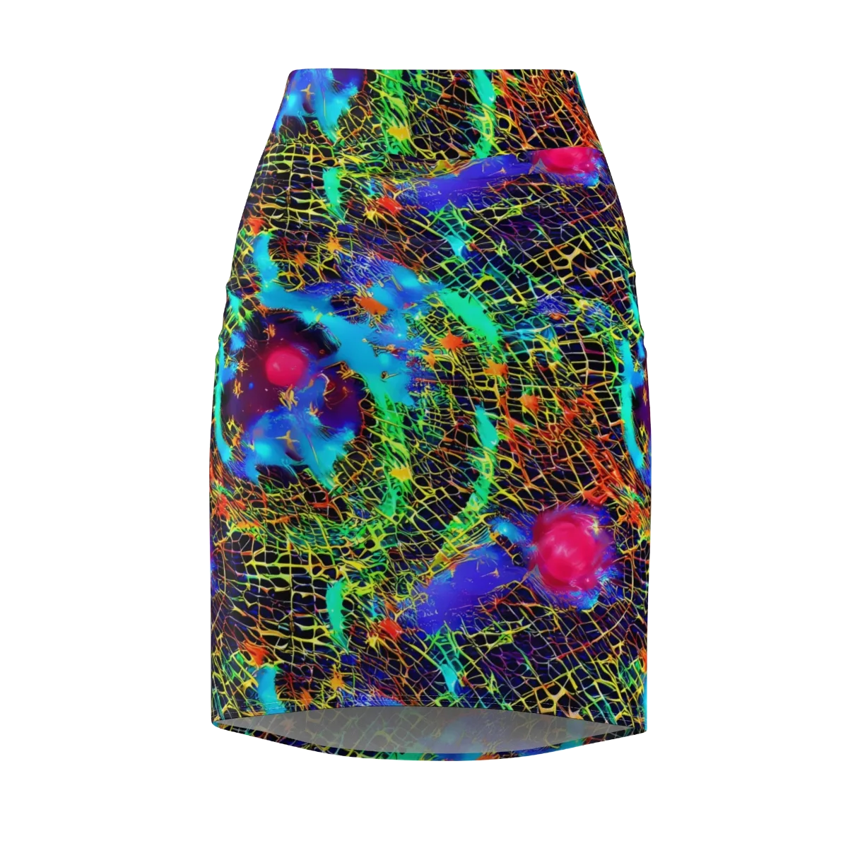 Hypercolor Collision on Pencil Skirt — Front