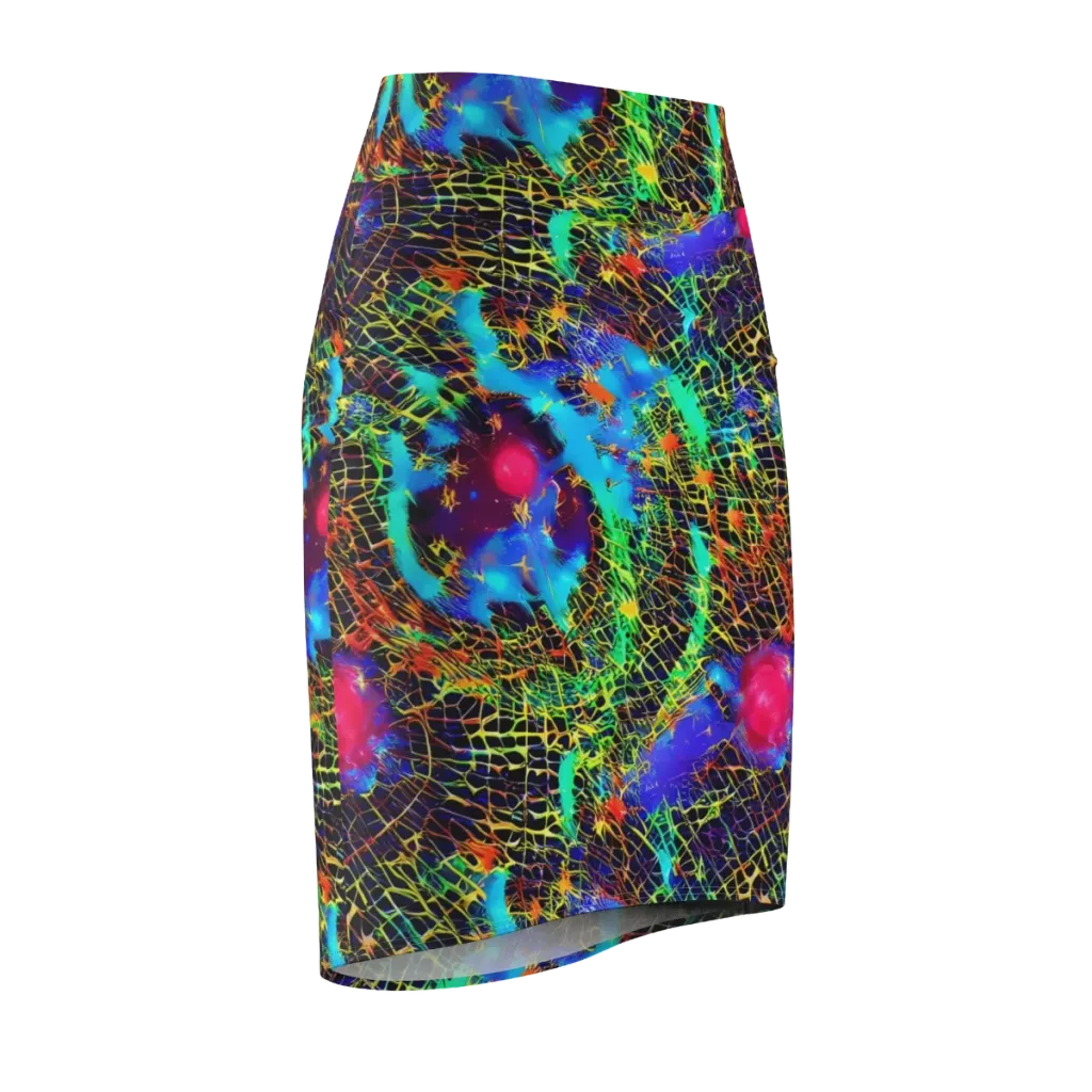 Hypercolor Collision on Pencil Skirt — Front Side