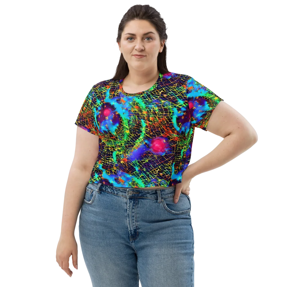 Hypercolor Collision on Crop Tee — Front